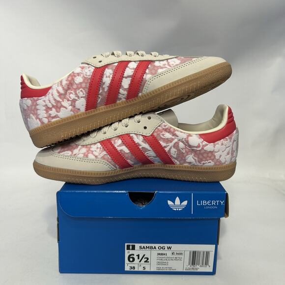 Adidas Samba OG X Liberty London - “Better Scarlet” JR8841 - Picture 3 of 6